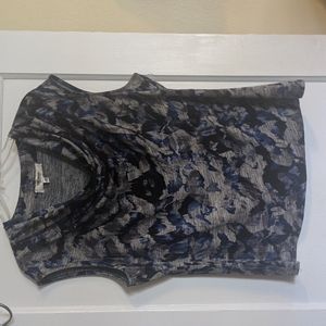 💥3/$30 blue/gray cowl neck sleeveless top size xl